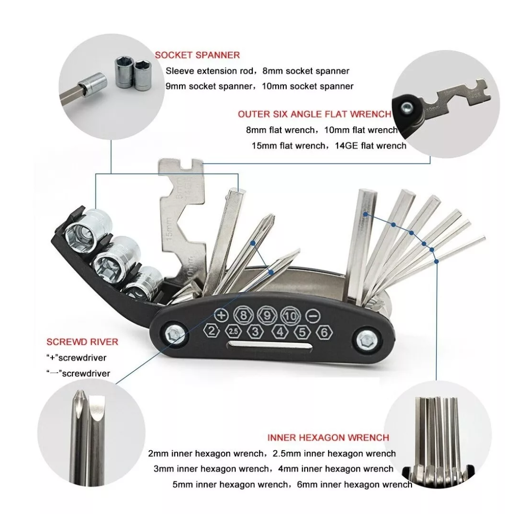 Miniatura 2 de Kit Herramienta Bicicleta Con Kit De Des